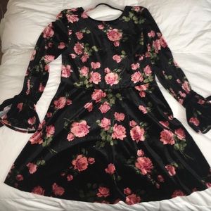 Velvet Floral Dress
